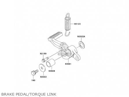 BRAKE PEDAL/TORQUE LINK - ZX1200B1 ZX12R 2002 USA CALIFORNIA CANADA