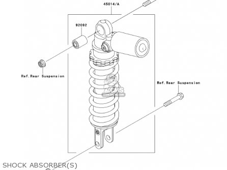 SHOCK ABSORBER(S) - ZX1200B1 ZX12R 2002 USA CALIFORNIA CANADA