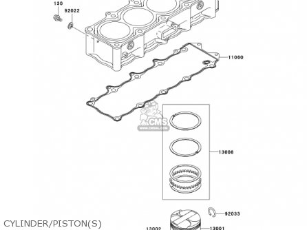 CYLINDER/PISTON(S) - ZX1200B1 ZX12R 2002 USA CALIFORNIA CANADA