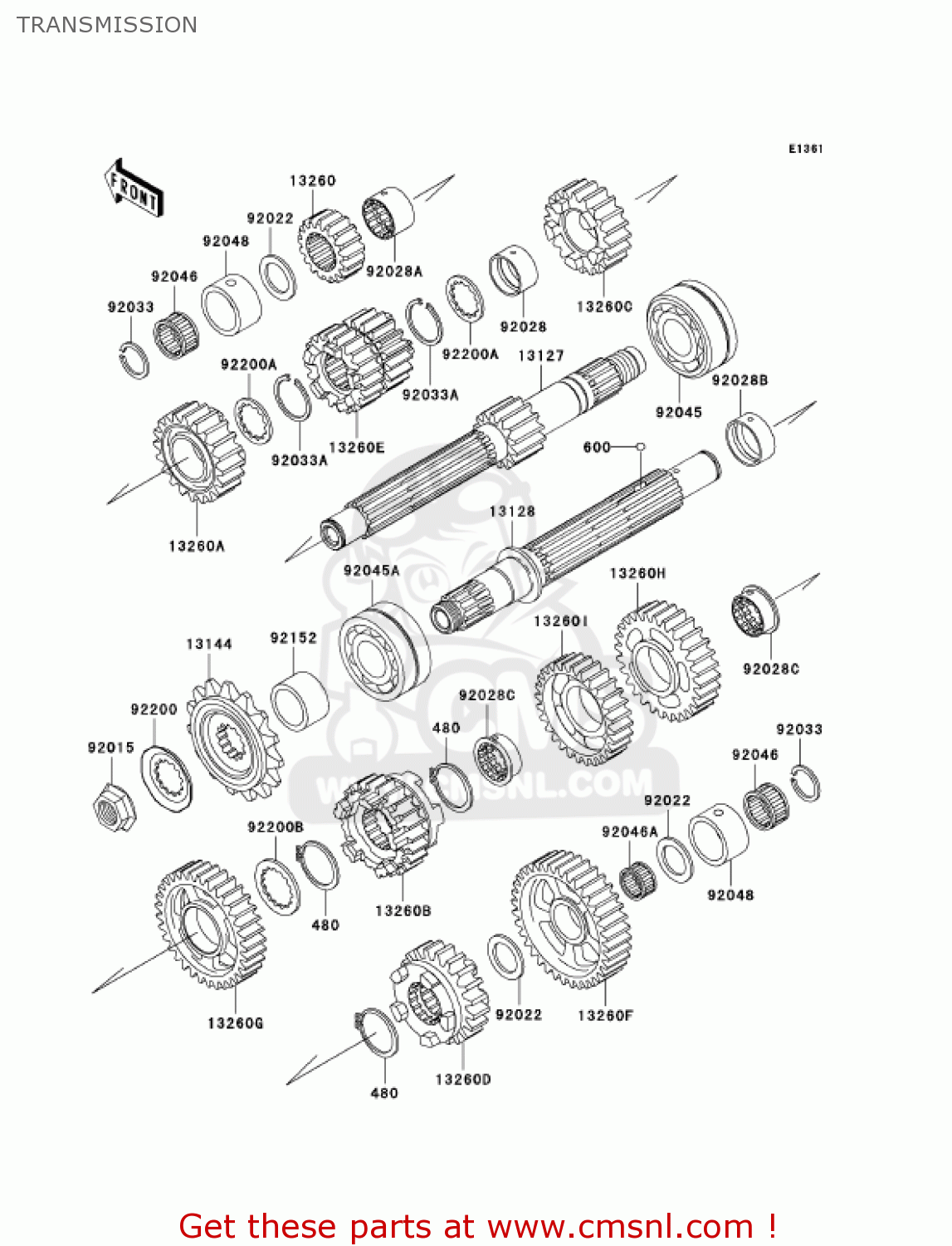 TRANSMISSION ZX1200B2 ZX12R 2003 USA CALIFORNIA CANADA
