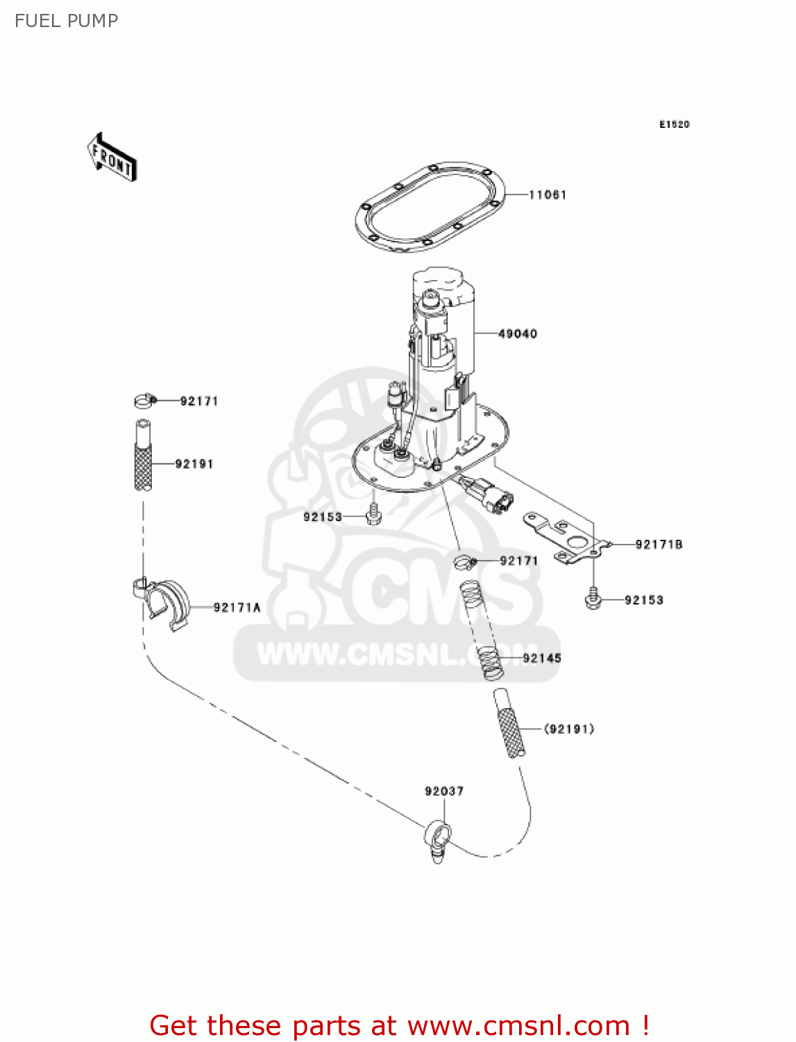FUEL PUMP ZX1200B2 ZX12R 2003 USA CALIFORNIA CANADA