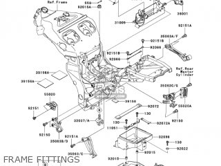 FRAME FITTINGS - ZX1200B2 ZX12R 2003 USA CALIFORNIA CANADA