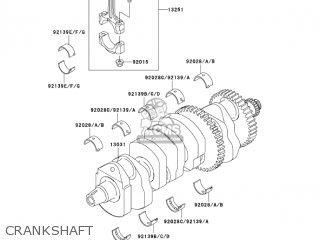 CRANKSHAFT - ZX1200B2 ZX12R 2003 USA CALIFORNIA CANADA