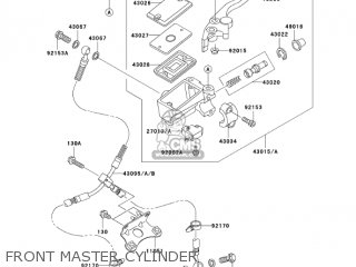 FRONT MASTER CYLINDER - ZX1200B2 ZX12R 2003 USA CALIFORNIA CANADA