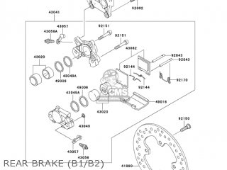 REAR BRAKE (B1/B2) - ZX1200B2 ZX12R 2003 USA CALIFORNIA CANADA