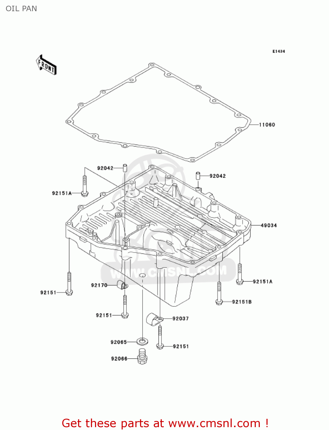OIL PAN ZX1200B3 ZX12R 2004 USA CALIFORNIA CANADA