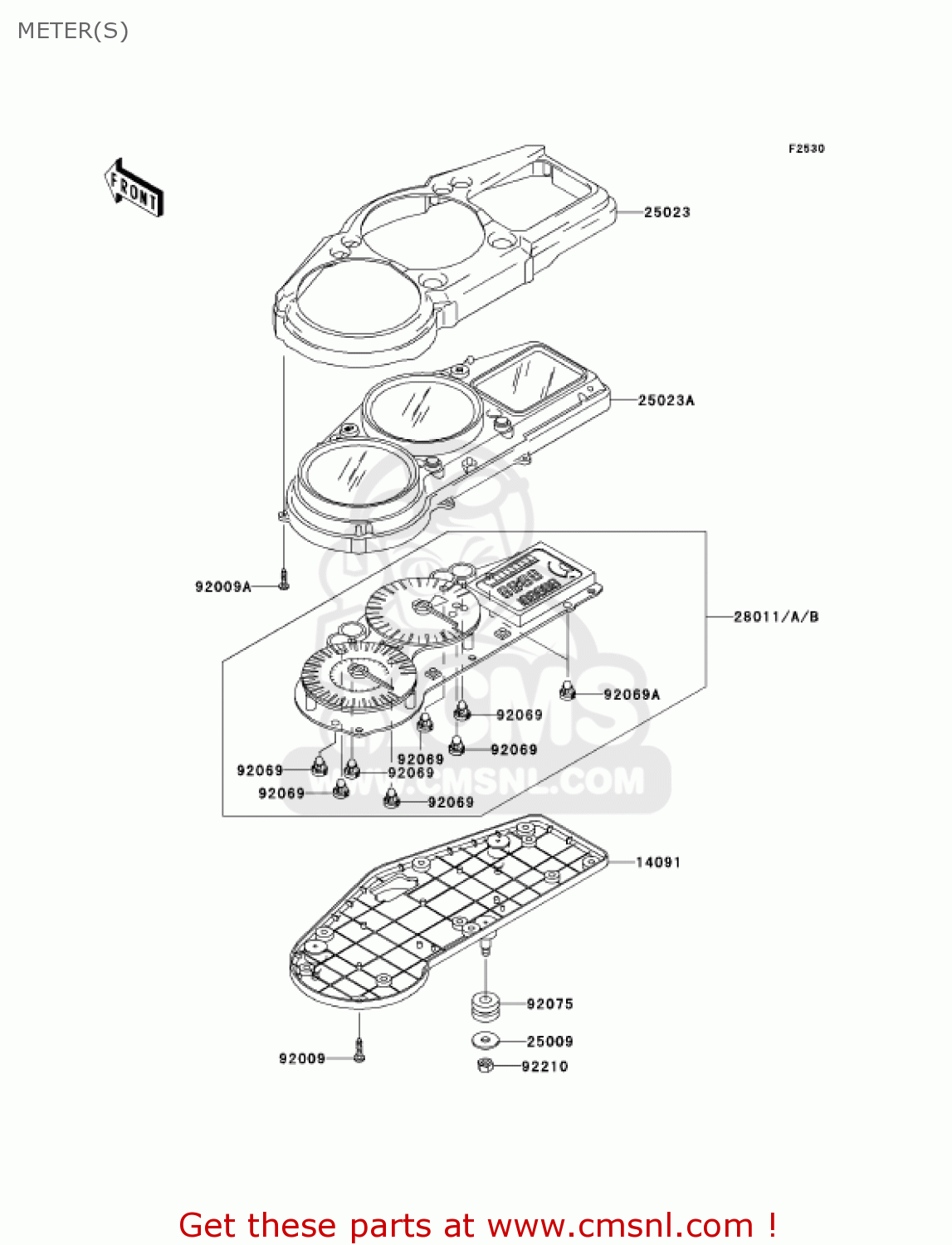 METER(S) ZX1200B3 ZX12R 2004 USA CALIFORNIA CANADA