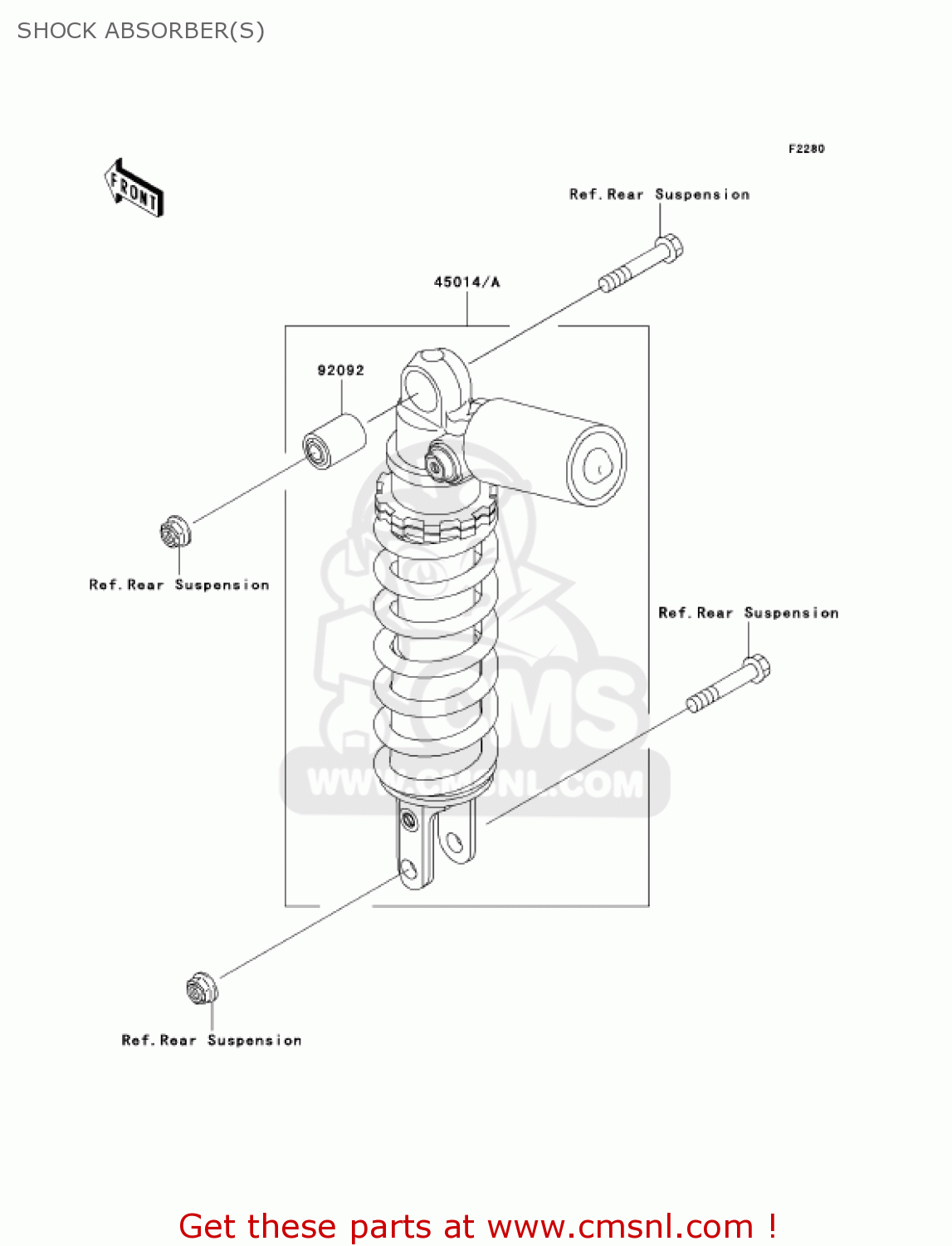 SHOCK ABSORBER(S) ZX1200B3 ZX12R 2004 USA CALIFORNIA CANADA