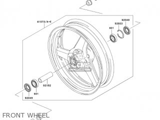FRONT WHEEL - ZX1200B3 ZX12R 2004 USA CALIFORNIA CANADA
