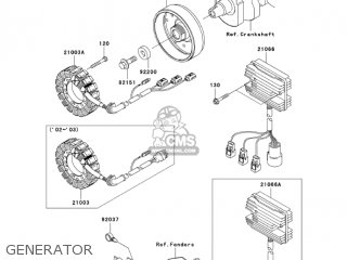 GENERATOR - ZX1200B3 ZX12R 2004 USA CALIFORNIA CANADA