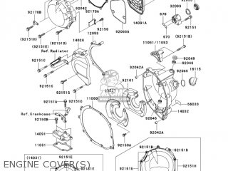ENGINE COVER(S) - ZX1200B3 ZX12R 2004 USA CALIFORNIA CANADA