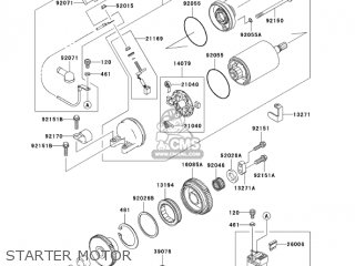 STARTER MOTOR - ZX1200B3 ZX12R 2004 USA CALIFORNIA CANADA