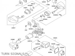 TURN SIGNALS - ZX1200B3 ZX12R 2004 USA CALIFORNIA CANADA