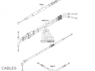 CABLES - ZX1200B3 ZX12R 2004 USA CALIFORNIA CANADA