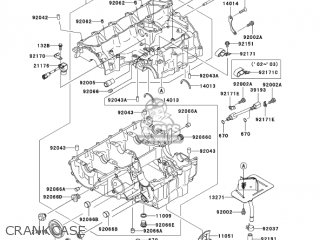 CRANKCASE - ZX1200B3 ZX12R 2004 USA CALIFORNIA CANADA