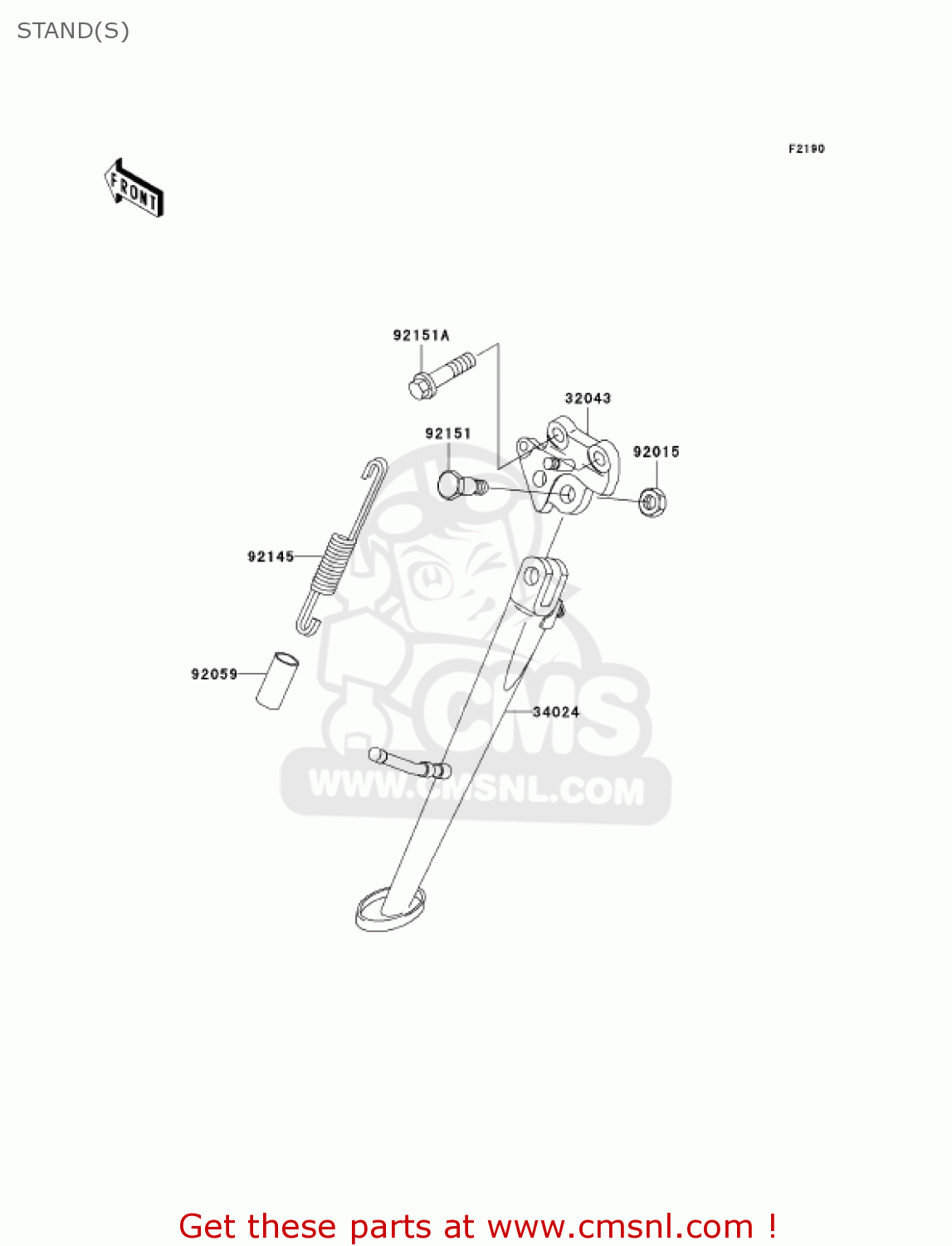 STAND(S) ZX1200B4 ZX12R 2005 USA CALIFORNIA CANADA