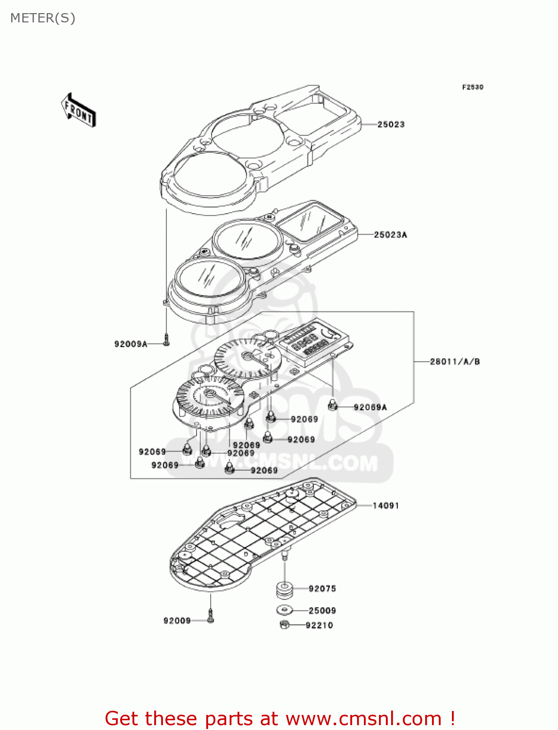 METER(S) ZX1200B4 ZX12R 2005 USA CALIFORNIA CANADA