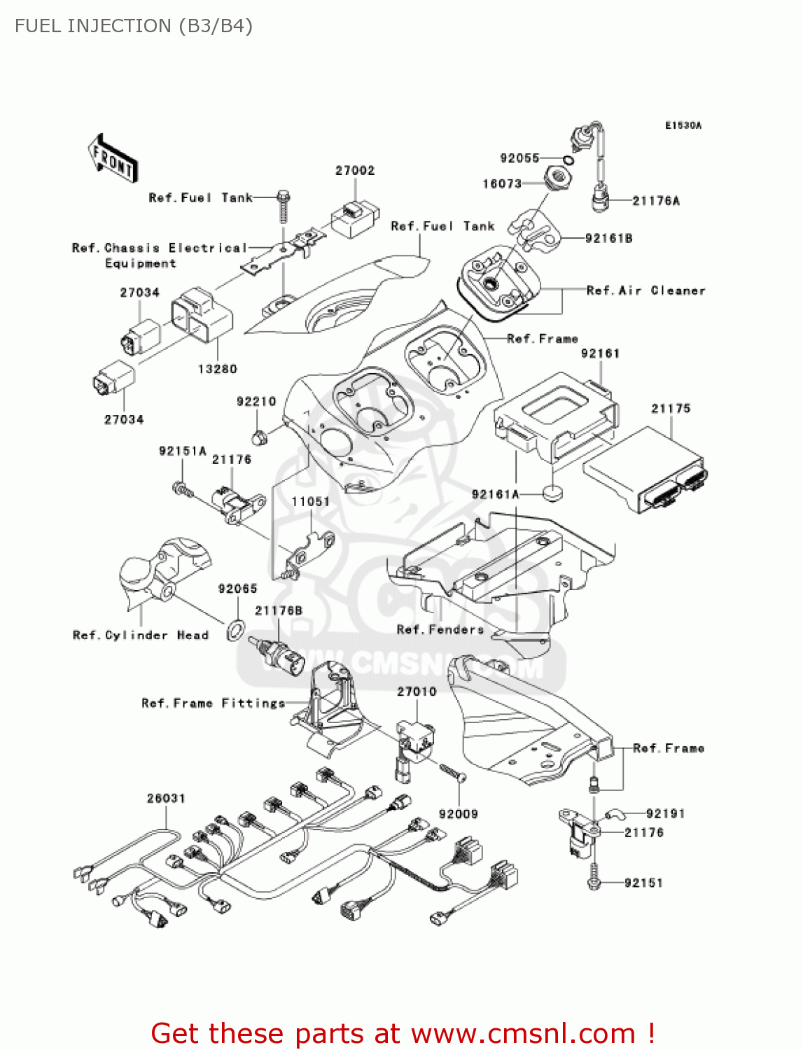 FUEL INJECTION (B3/B4) ZX1200B4 ZX12R 2005 USA CALIFORNIA CANADA