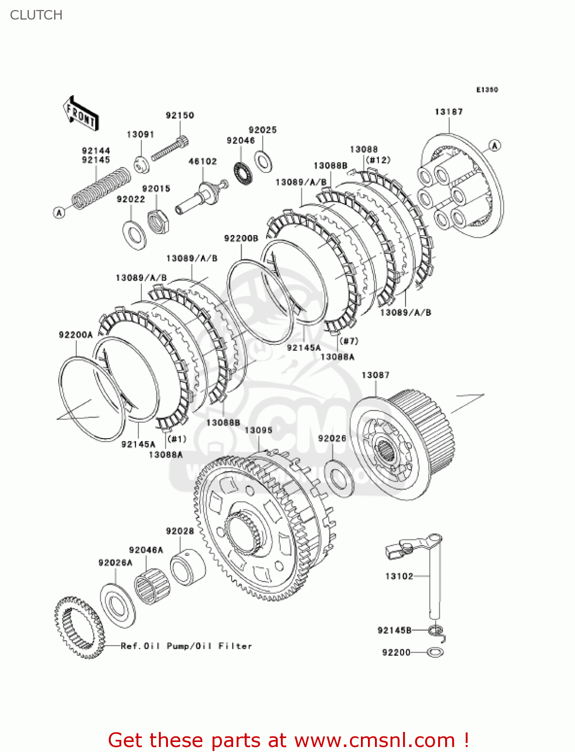 CLUTCH ZX1200B4 ZX12R 2005 USA CALIFORNIA CANADA