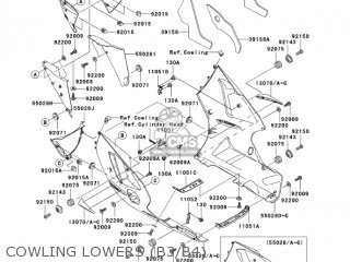 COWLING LOWERS (B3/B4) - ZX1200B4 ZX12R 2005 USA CALIFORNIA CANADA