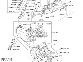 FRAME - ZX1200B4 ZX12R 2005 USA CALIFORNIA CANADA