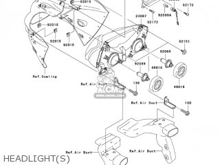 HEADLIGHT(S) - ZX1200B4 ZX12R 2005 USA CALIFORNIA CANADA