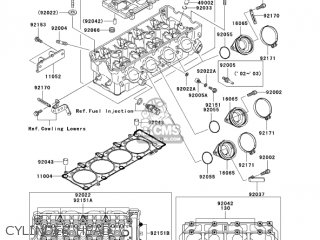 CYLINDER HEAD - ZX1200B4 ZX12R 2005 USA CALIFORNIA CANADA