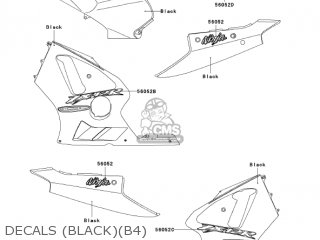 DECALS (BLACK)(B4) - ZX1200B4 ZX12R 2005 USA CALIFORNIA CANADA