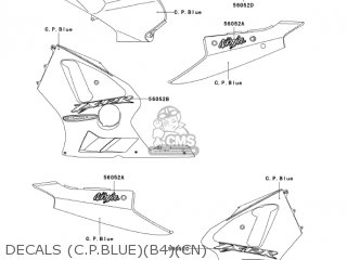DECALS (C.P.BLUE)(B4)(CN) - ZX1200B4 ZX12R 2005 USA CALIFORNIA CANADA