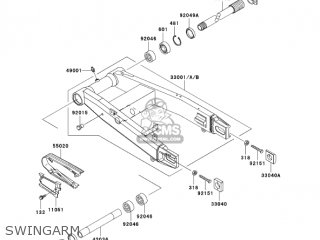 SWINGARM - ZX1200B4 ZX12R 2005 USA CALIFORNIA CANADA