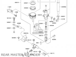 REAR MASTER CYLINDER - ZX1200B4 ZX12R 2005 USA CALIFORNIA CANADA