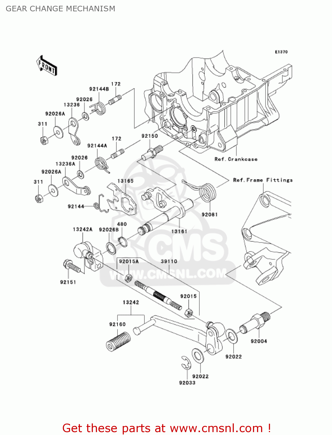 GEAR CHANGE MECHANISM ZX1200C1 ZZR1200 2002 USA CALIFORNIA CANADA