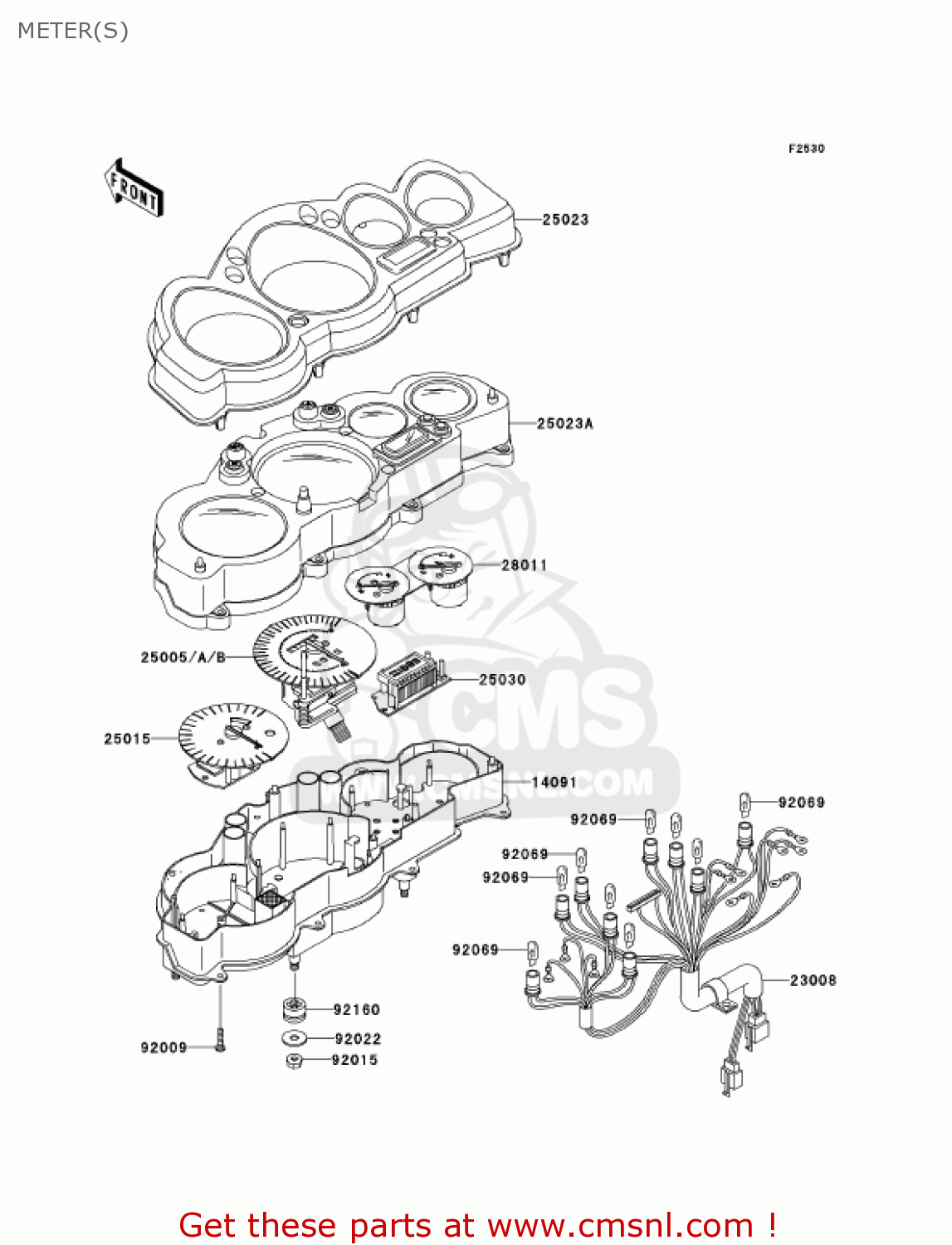 METER(S) ZX1200C1 ZZR1200 2002 USA CALIFORNIA CANADA