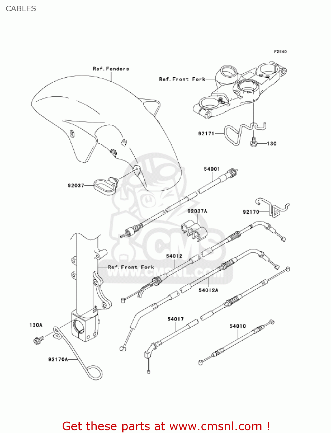 CABLES ZX1200C1 ZZR1200 2002 USA CALIFORNIA CANADA