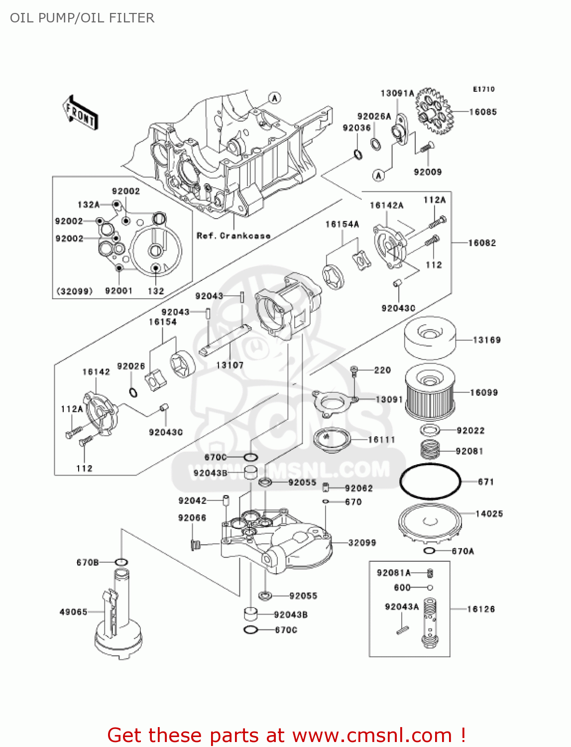OIL PUMP/OIL FILTER ZX1200C1 ZZR1200 2002 USA CALIFORNIA CANADA
