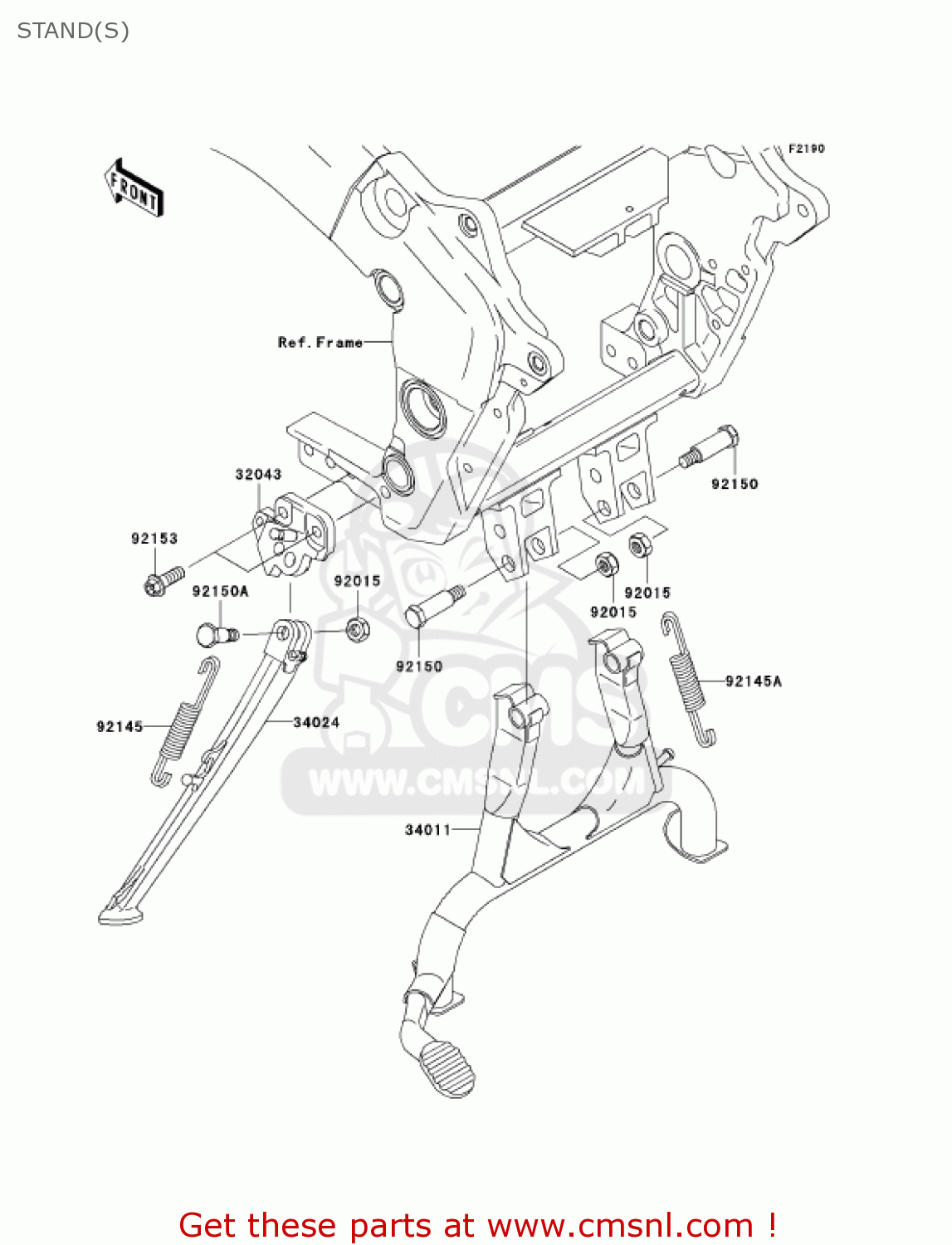 STAND(S) ZX1200C1 ZZR1200 2002 USA CALIFORNIA CANADA