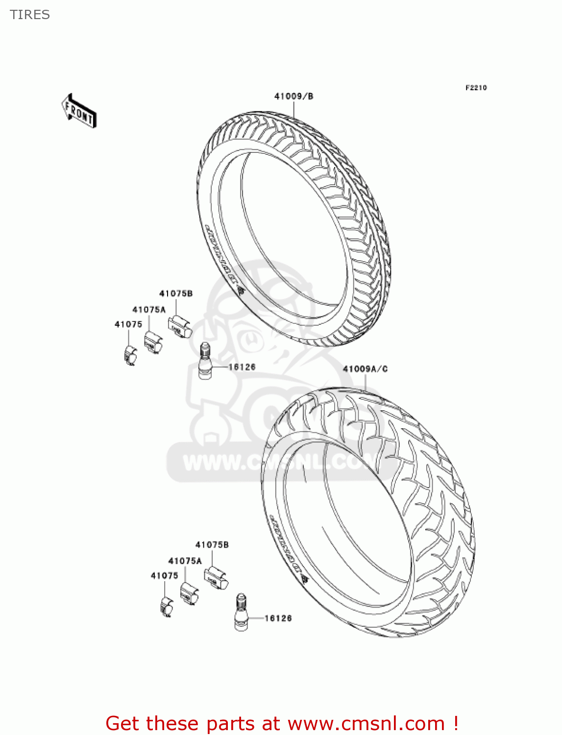 TIRES ZX1200C1 ZZR1200 2002 USA CALIFORNIA CANADA