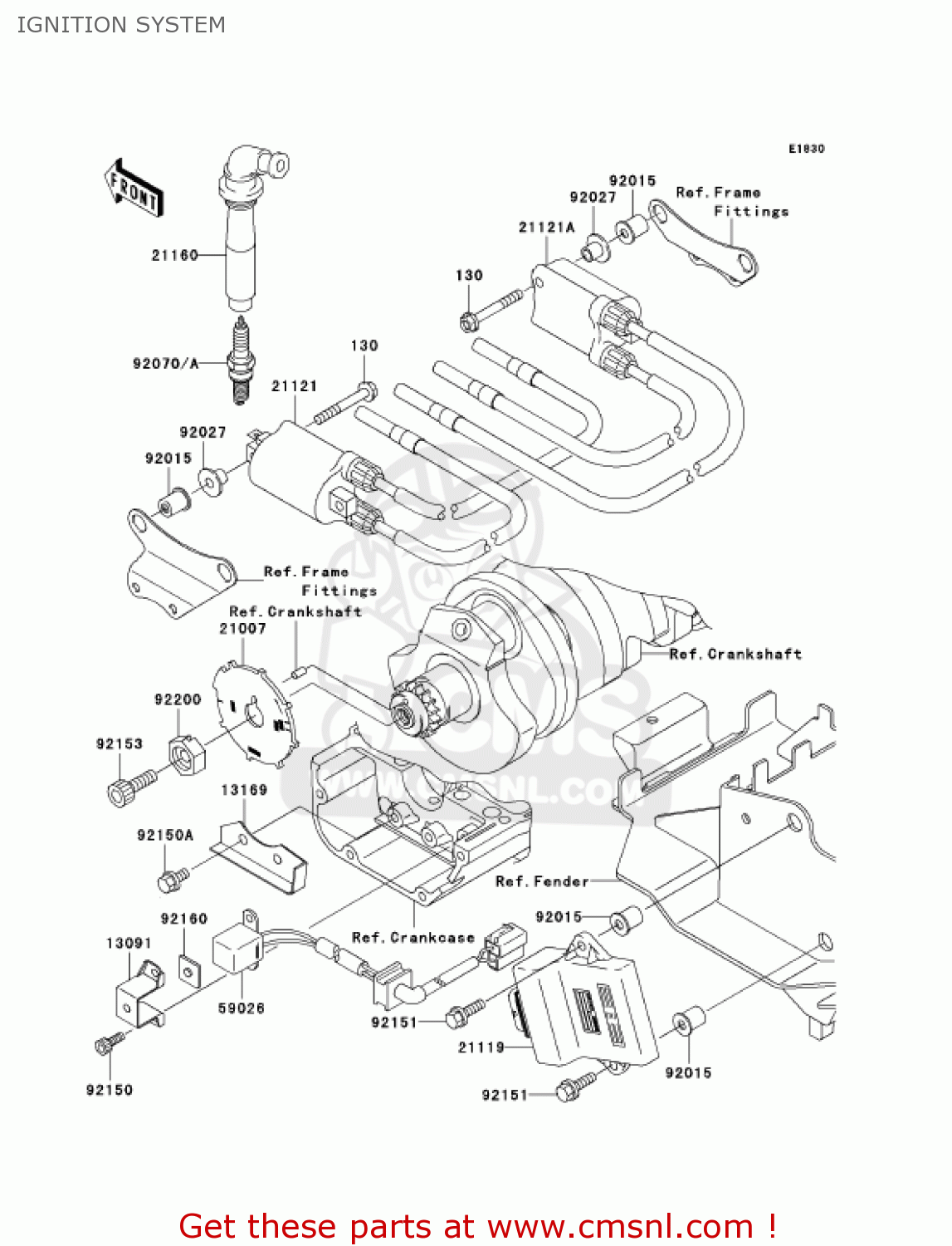 IGNITION SYSTEM ZX1200C1 ZZR1200 2002 USA CALIFORNIA CANADA
