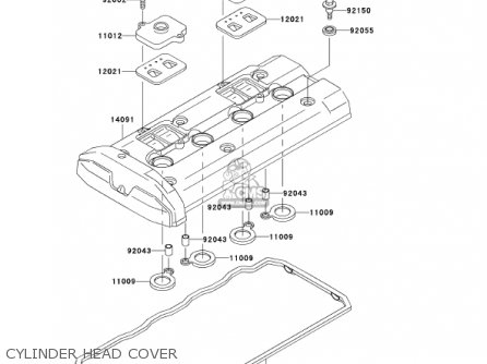 CYLINDER HEAD COVER - ZX1200C1 ZZR1200 2002 USA CALIFORNIA CANADA