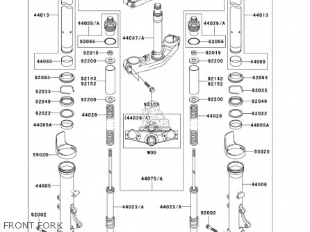 FRONT FORK - ZX1200C1 ZZR1200 2002 USA CALIFORNIA CANADA