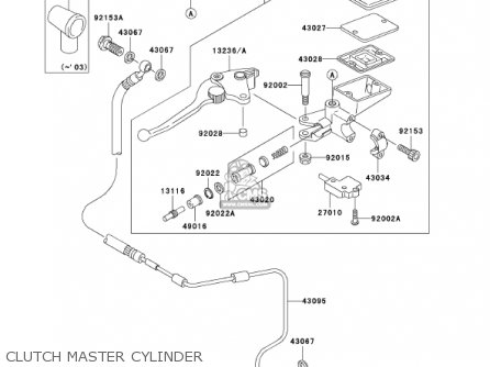 CLUTCH MASTER CYLINDER - ZX1200C1 ZZR1200 2002 USA CALIFORNIA CANADA