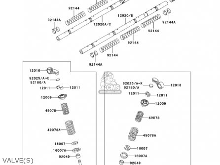 VALVE(S) - ZX1200C1 ZZR1200 2002 USA CALIFORNIA CANADA