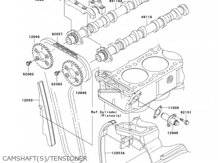 CAMSHAFT(S)/TENSIONER - ZX1200C1 ZZR1200 2002 USA CALIFORNIA CANADA