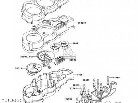 METER(S) - ZX1200C1 ZZR1200 2002 USA CALIFORNIA CANADA