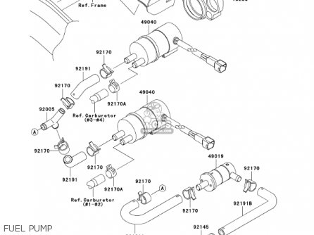 FUEL PUMP - ZX1200C1 ZZR1200 2002 USA CALIFORNIA CANADA