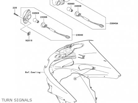 TURN SIGNALS - ZX1200C1 ZZR1200 2002 USA CALIFORNIA CANADA