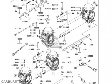 CARBURETOR - ZX1200C1 ZZR1200 2002 USA CALIFORNIA CANADA