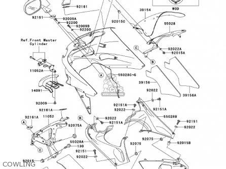 COWLING - ZX1200C1 ZZR1200 2002 USA CALIFORNIA CANADA