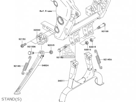 STAND(S) - ZX1200C1 ZZR1200 2002 USA CALIFORNIA CANADA
