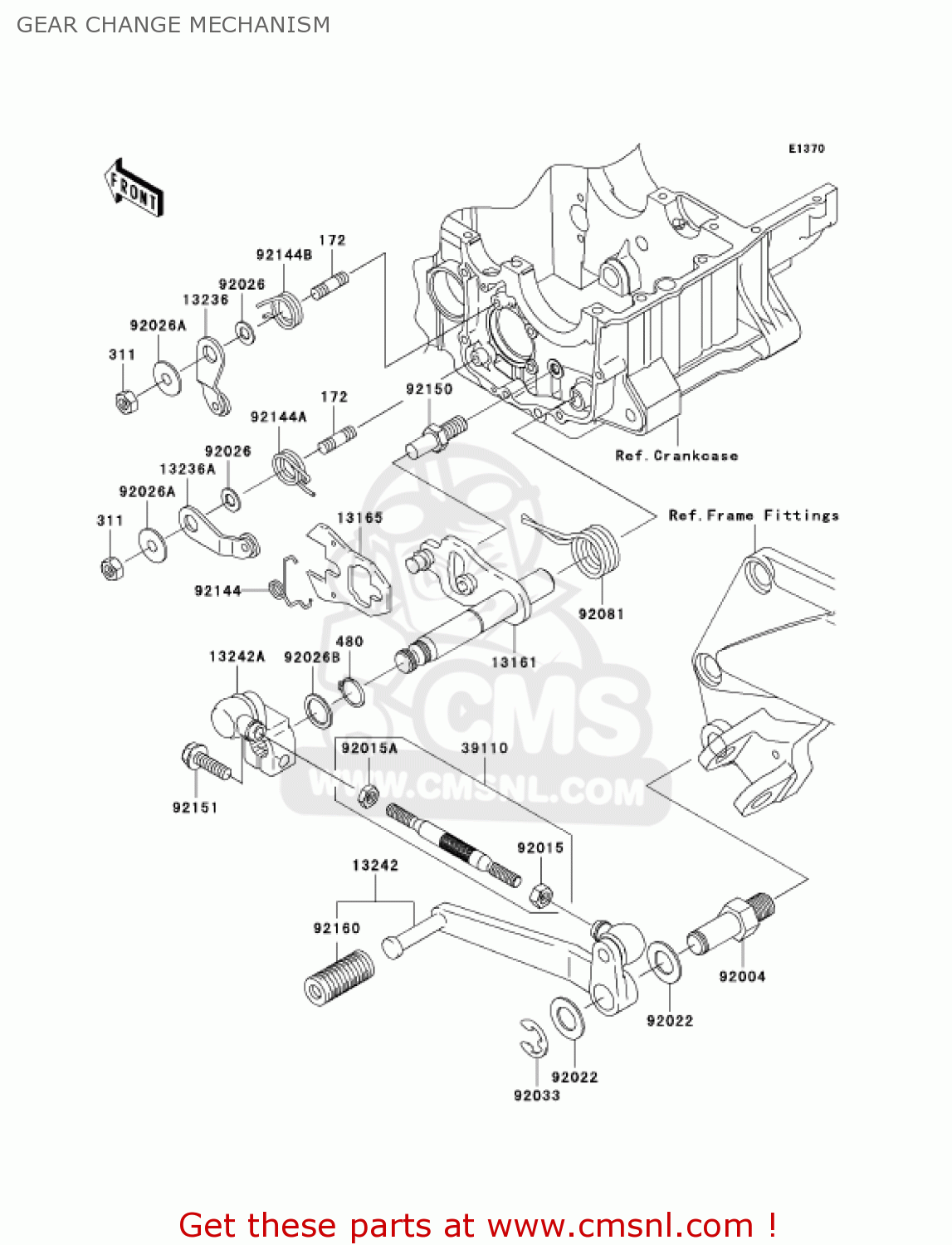 GEAR CHANGE MECHANISM ZX1200C2 ZZR1200 2003 USA CALIFORNIA CANADA